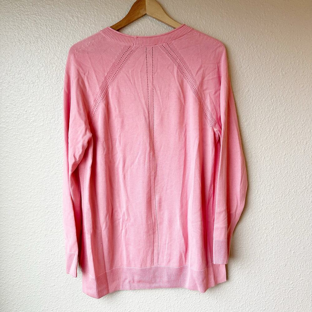 NWT Talbots Women's Pink Cardigan Large Cotton Rayon sz L - Picture 3 of 6